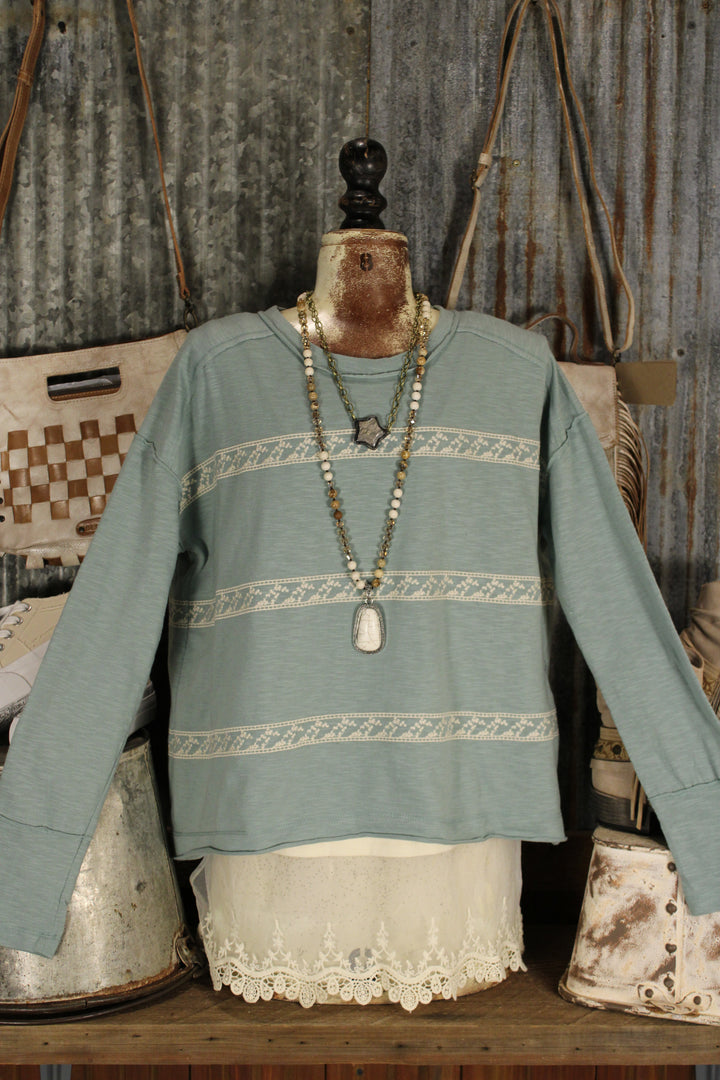 Petal Path Dusty Sage Top