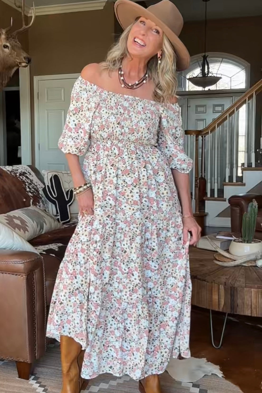 Pure Peony Retro Maxi Dress