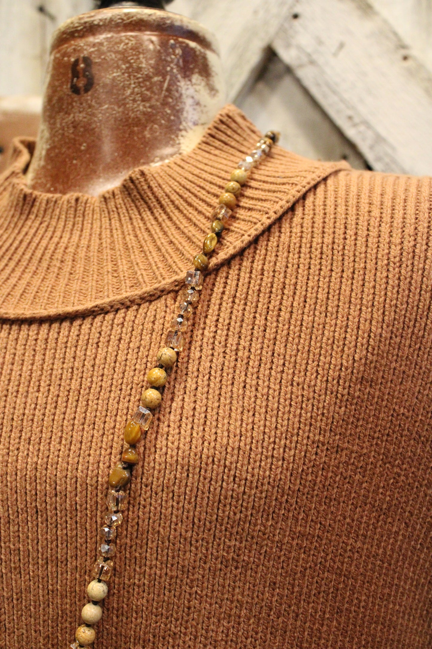 Pop Of Deep Camel Sweater