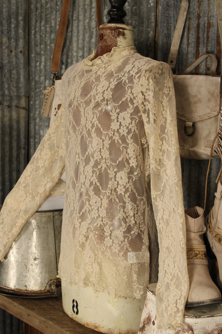 Desert Whisper Mesh Blouse