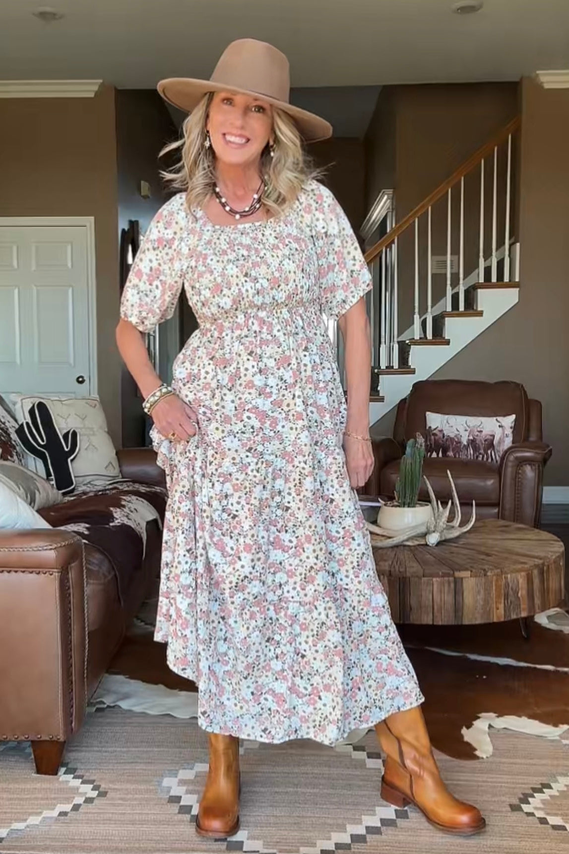 Pure Peony Retro Maxi Dress
