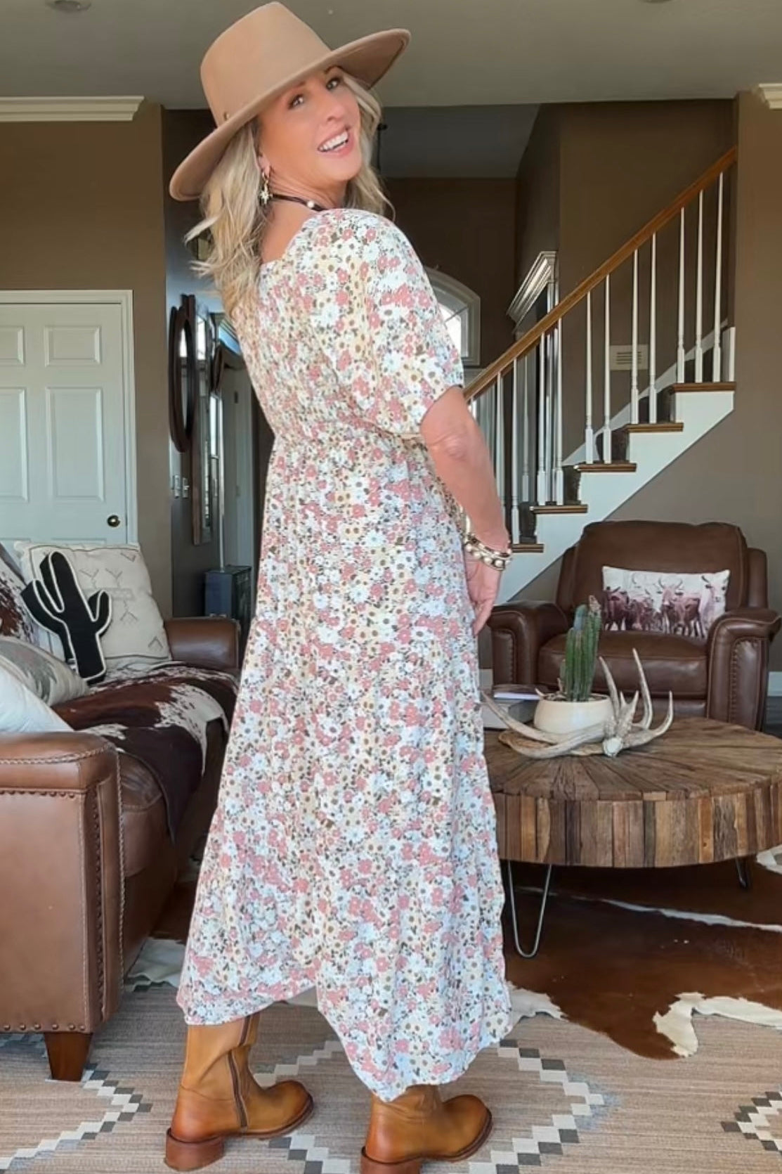 Pure Peony Retro Maxi Dress