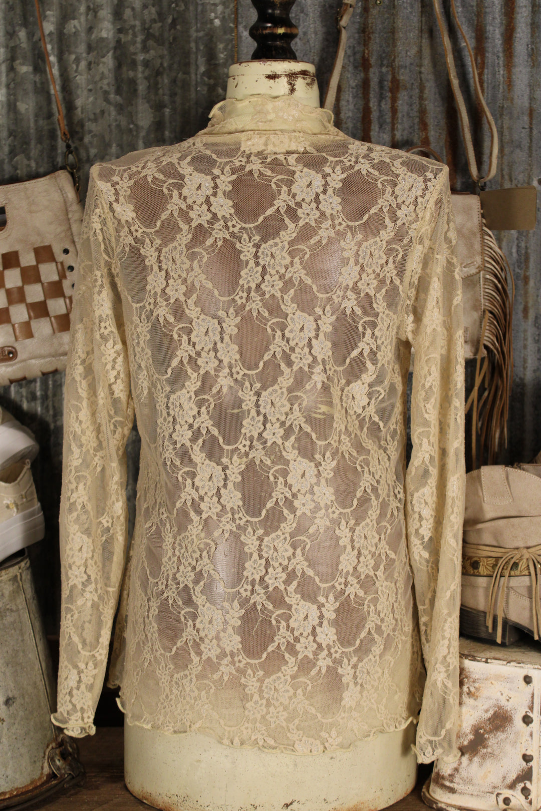 Desert Whisper Mesh Blouse