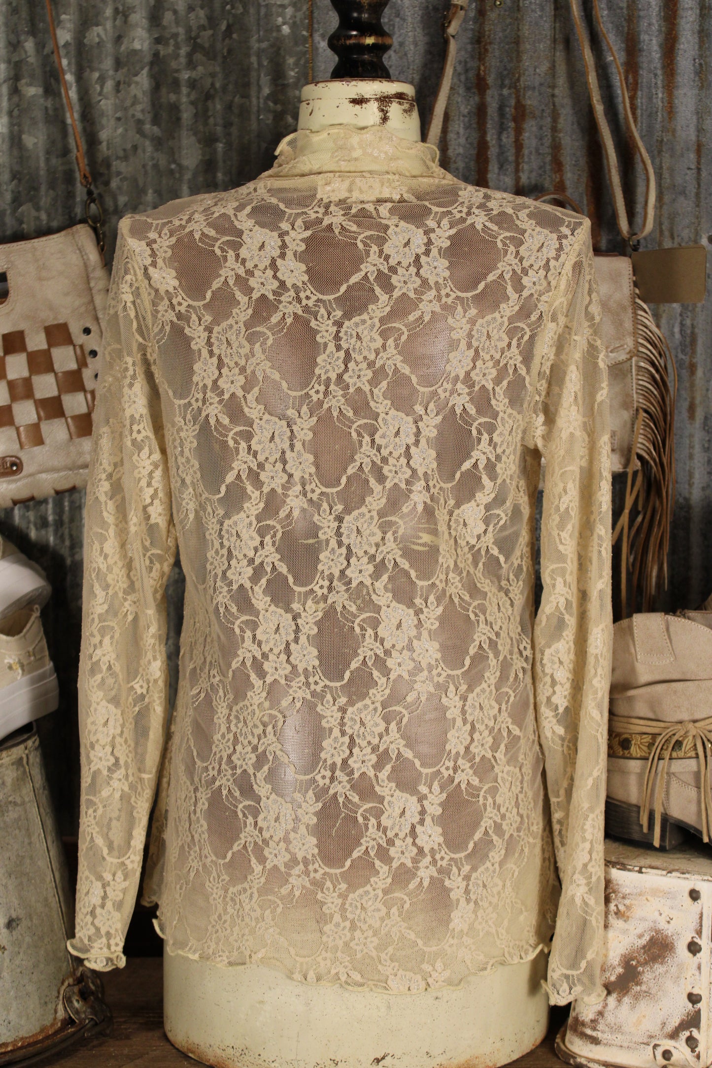 Desert Whisper Mesh Blouse