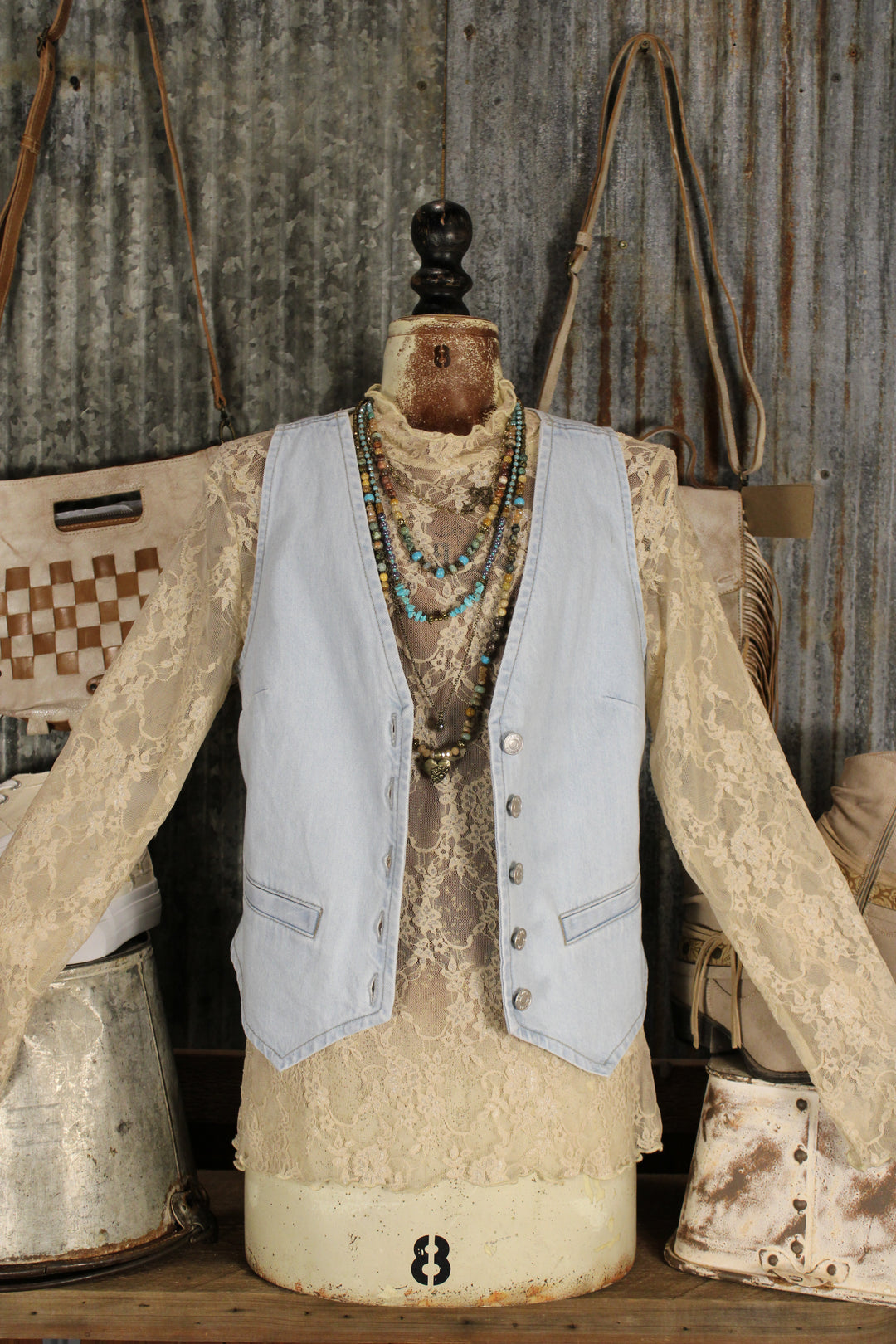 Desert Whisper Mesh Blouse