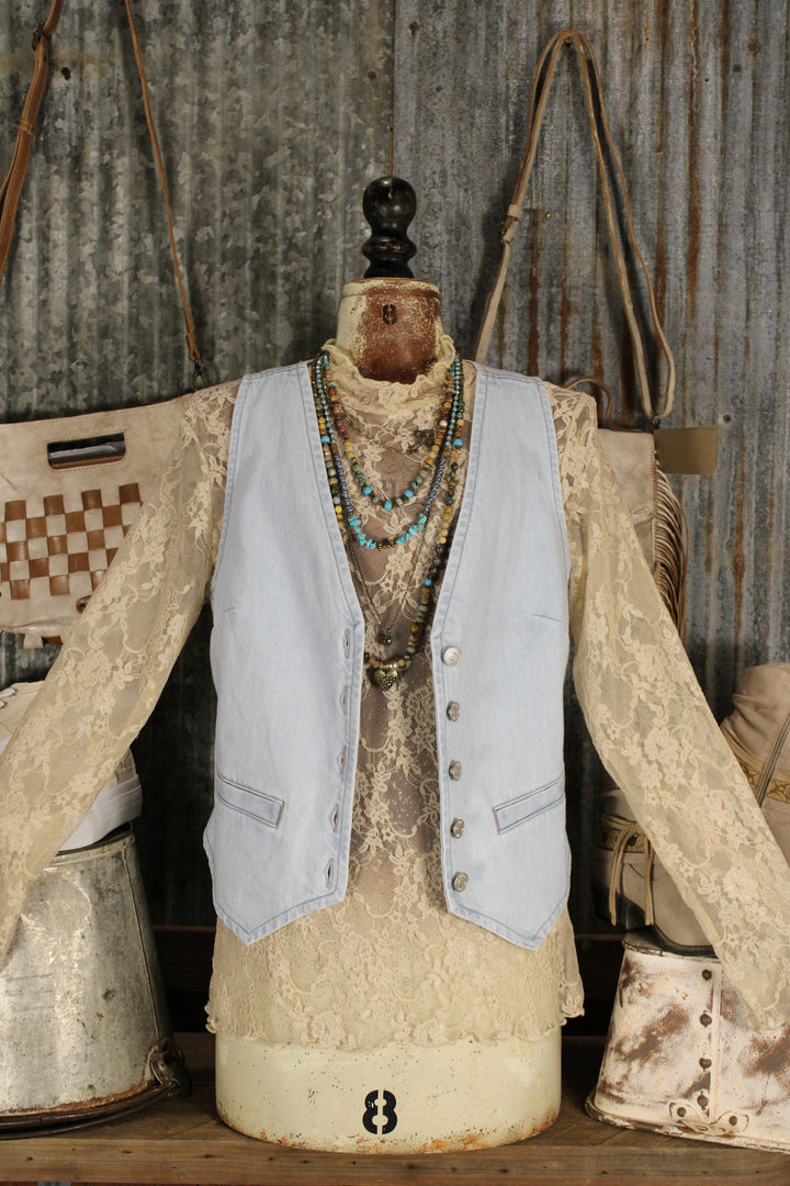 Desert Whisper Mesh Blouse