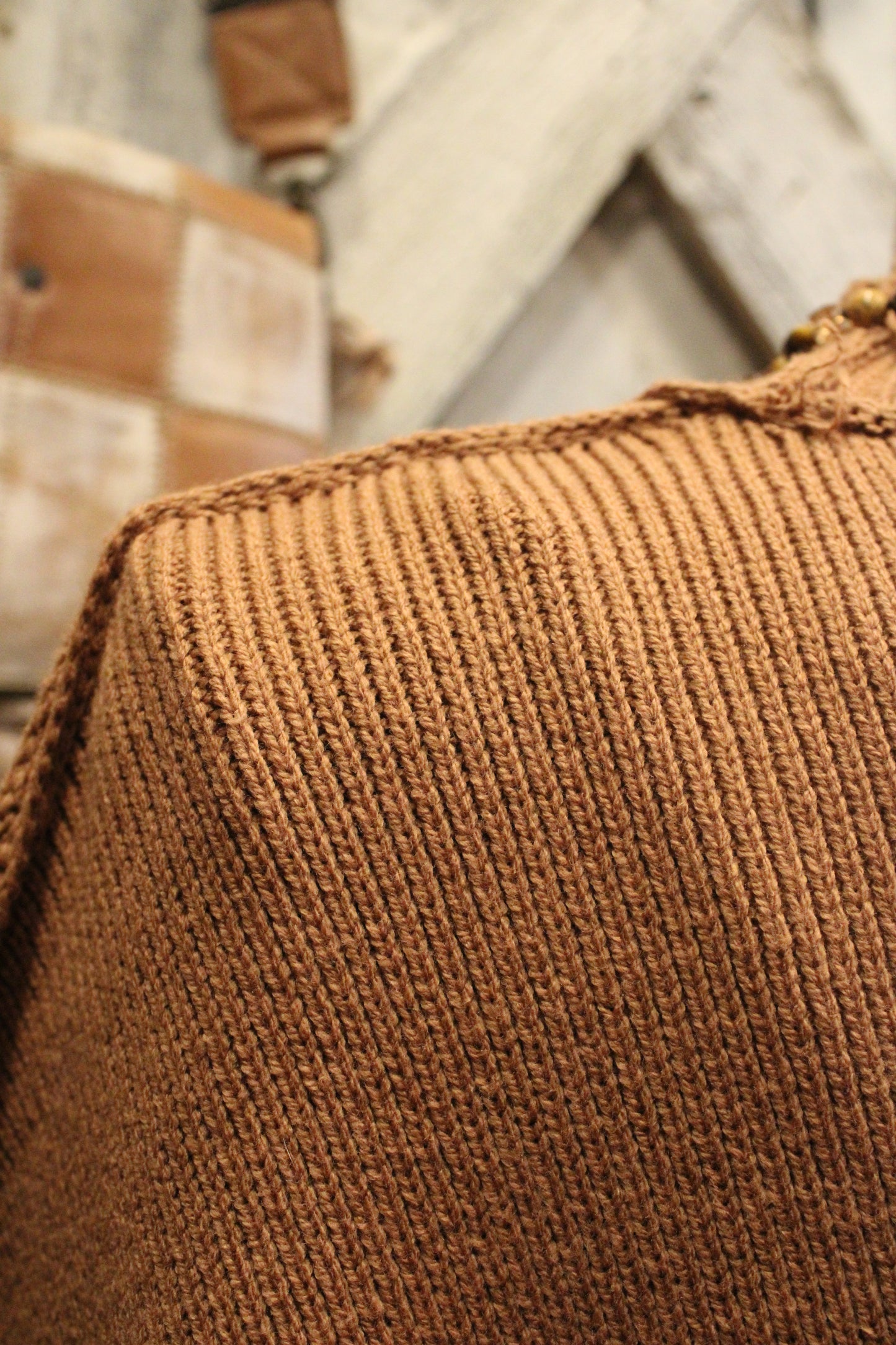 Pop Of Deep Camel Sweater