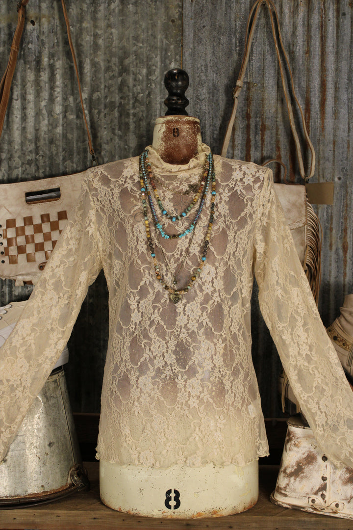 Desert Whisper Mesh Blouse
