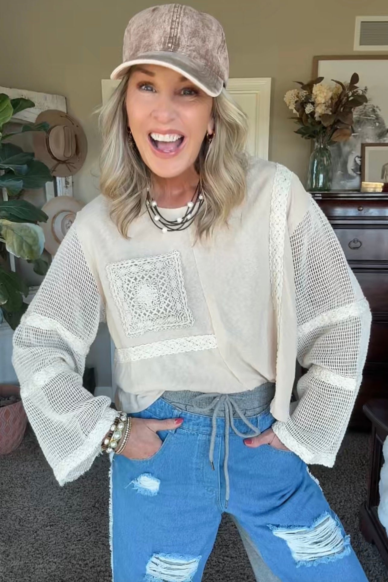 Coconut Cream Casual Blouse