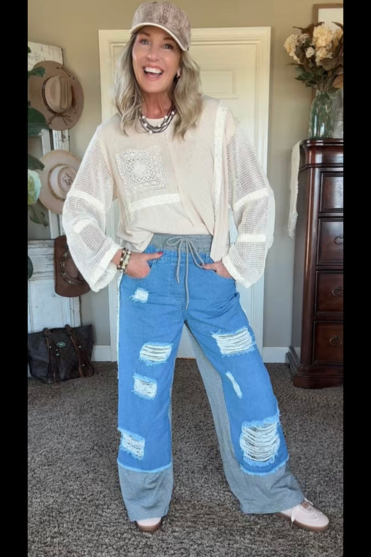 Ripped And Relaxed Jogger Jeans