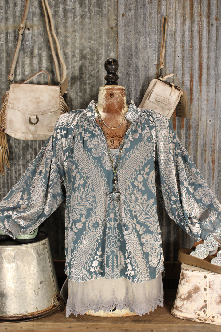 Sage Shimmer Blouse