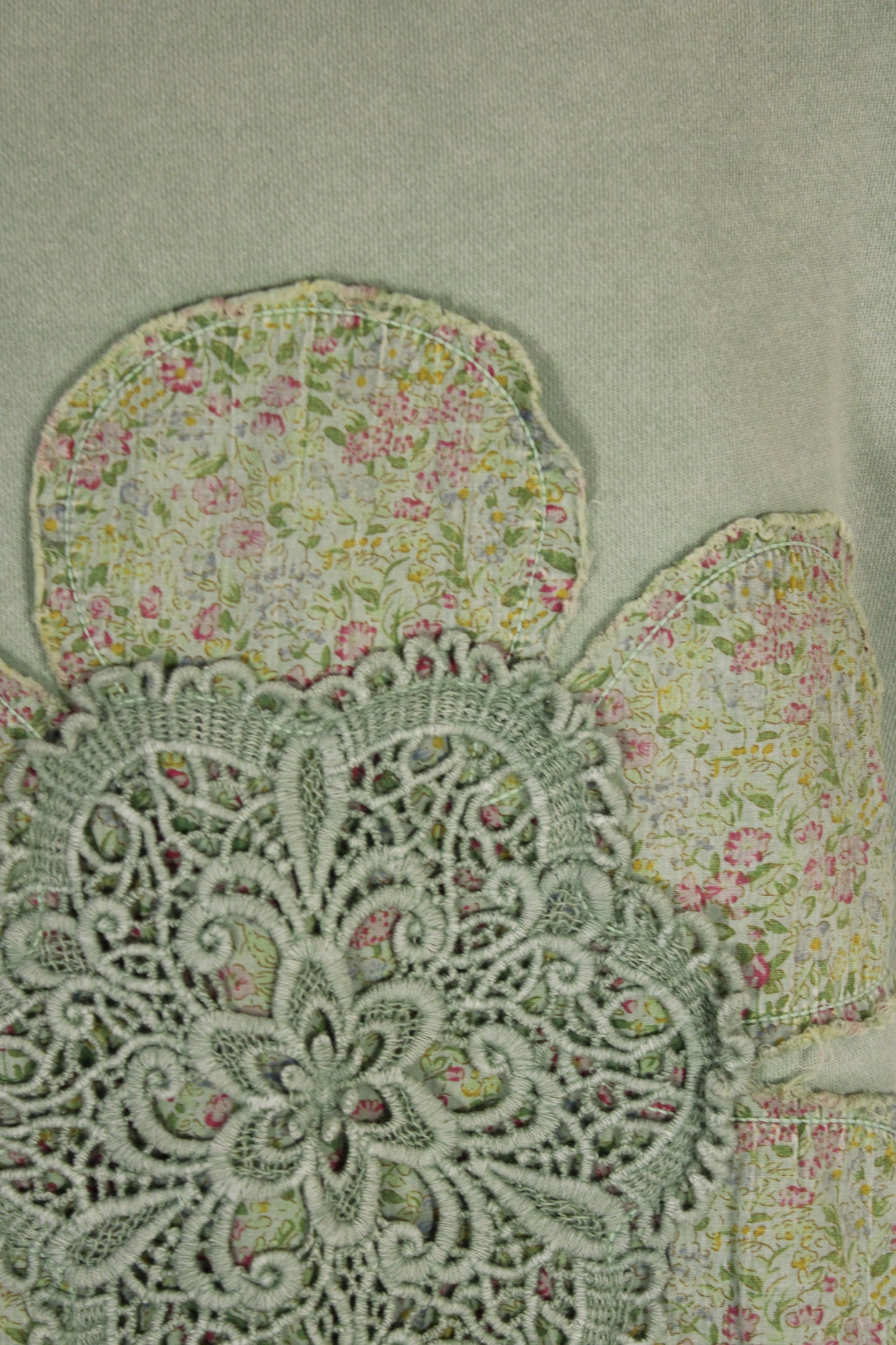 Front Porch Petals Sage Sweatshirt