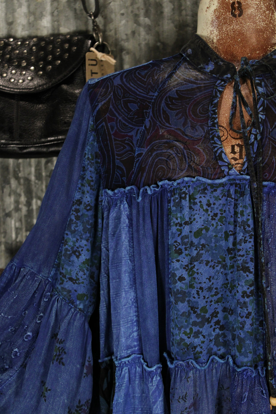 Weekend Hippie Indigo Patchwork Tunic