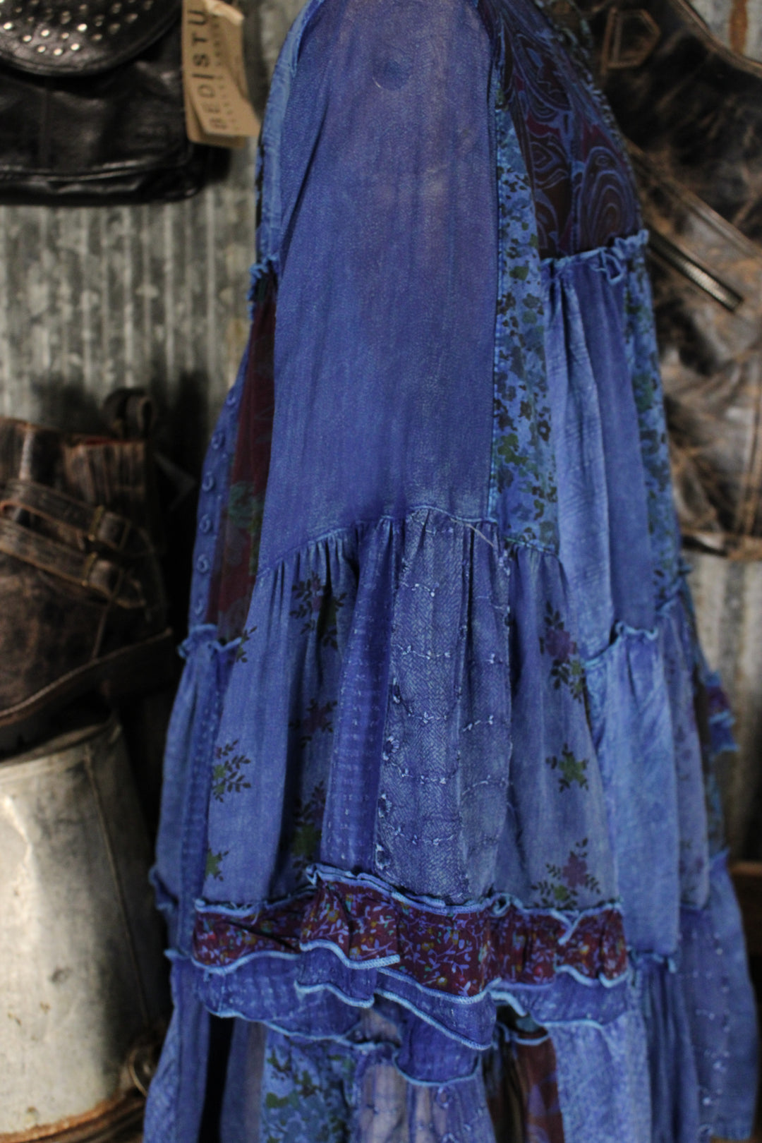 Weekend Hippie Indigo Patchwork Tunic