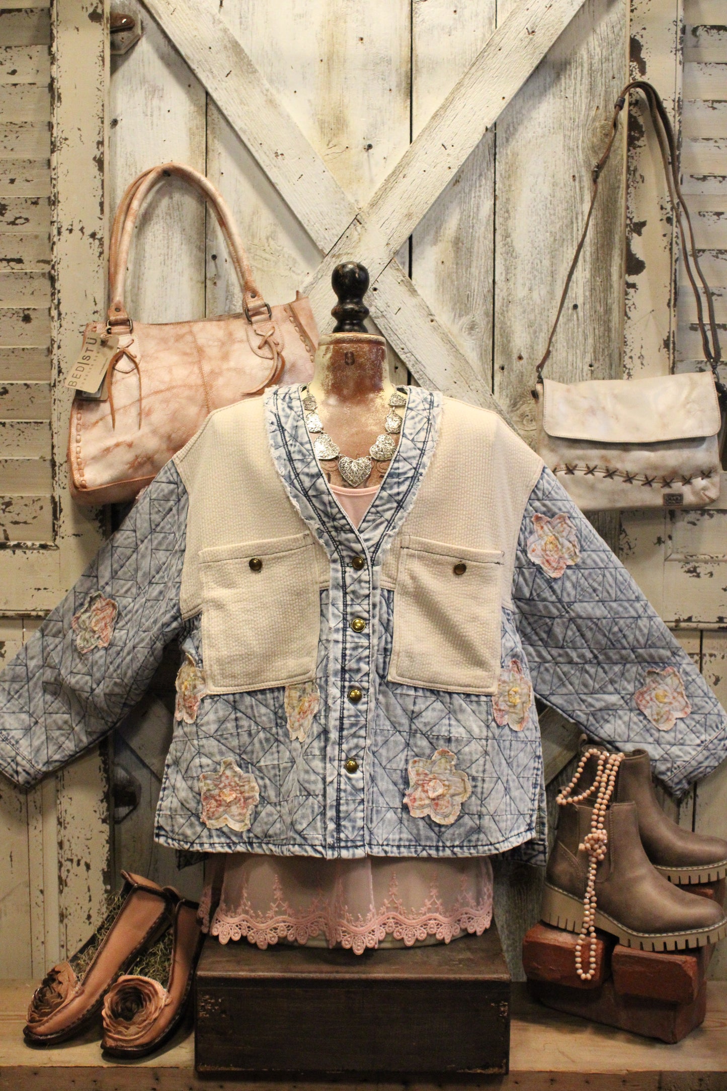 Oatmeal And Denim Jacket