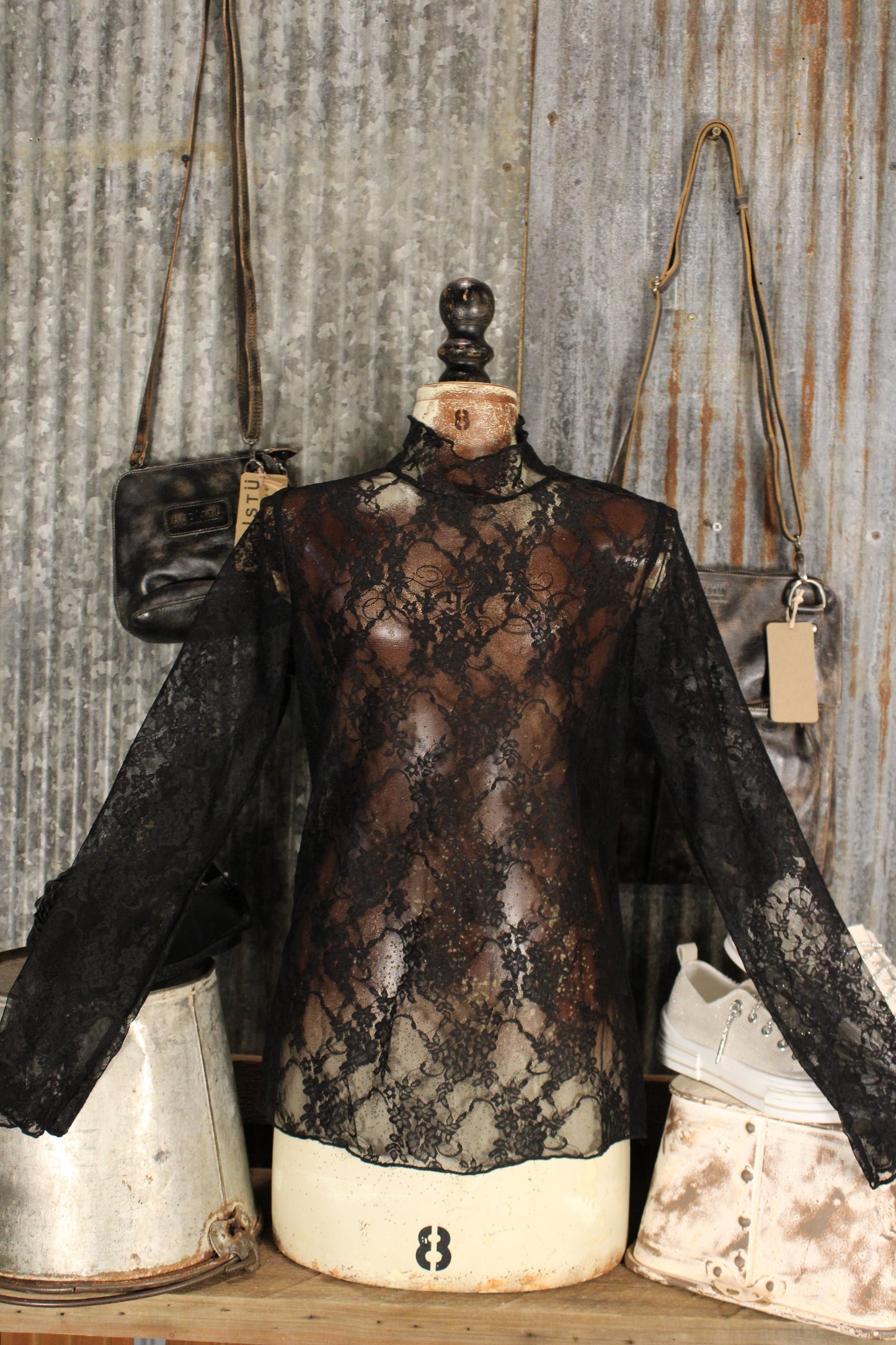 Desert Whisper Midnight Mesh Blouse