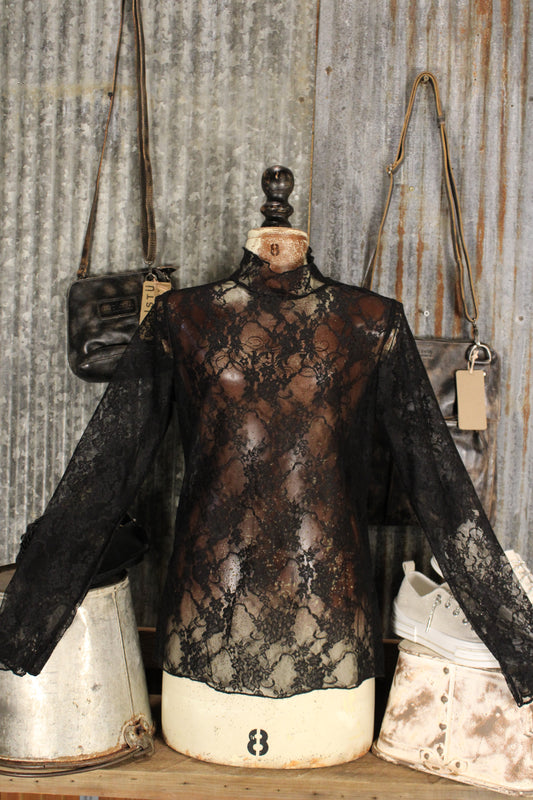 Desert Whisper Midnight Mesh Blouse