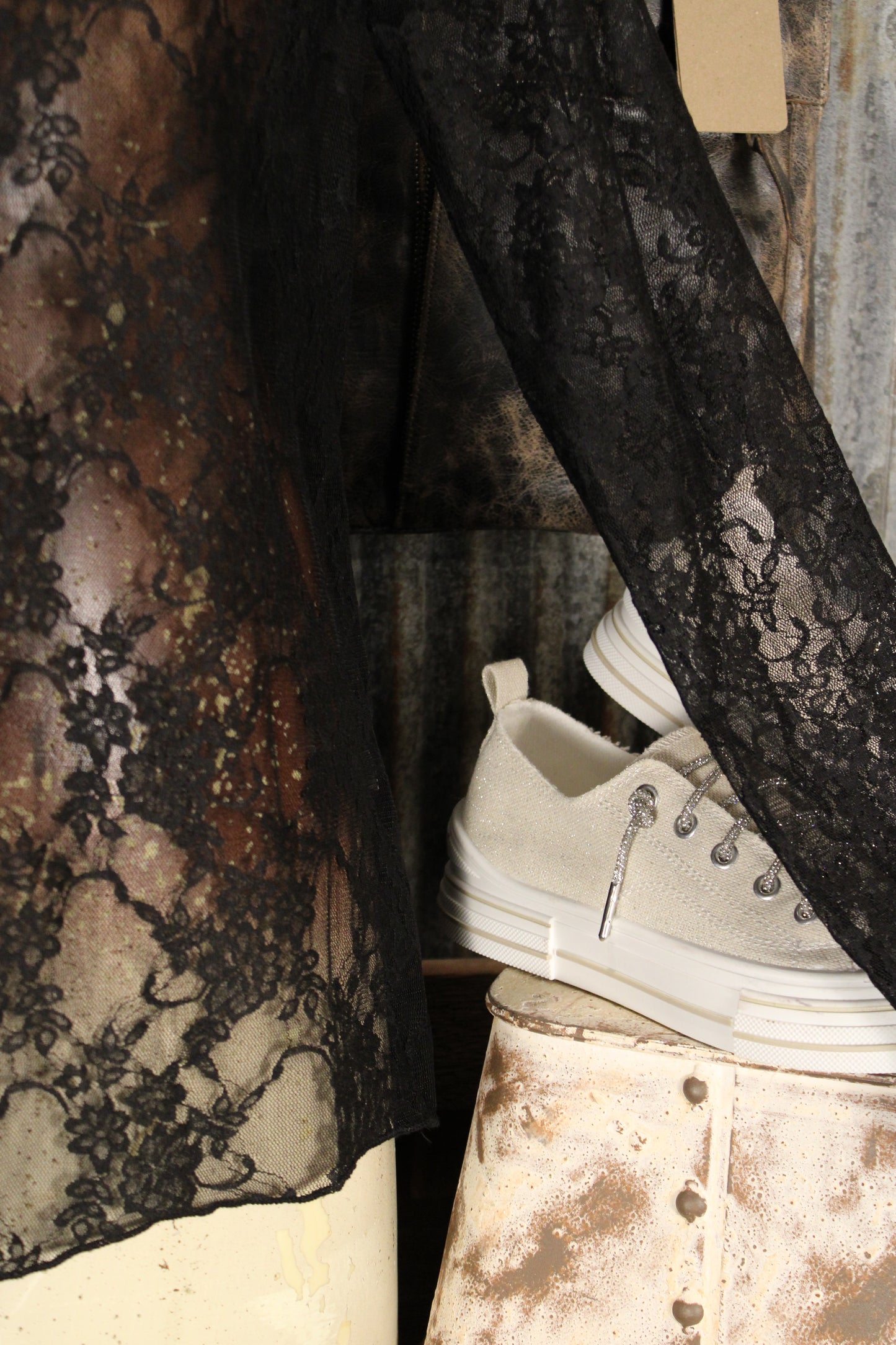 Desert Whisper Midnight Mesh Blouse