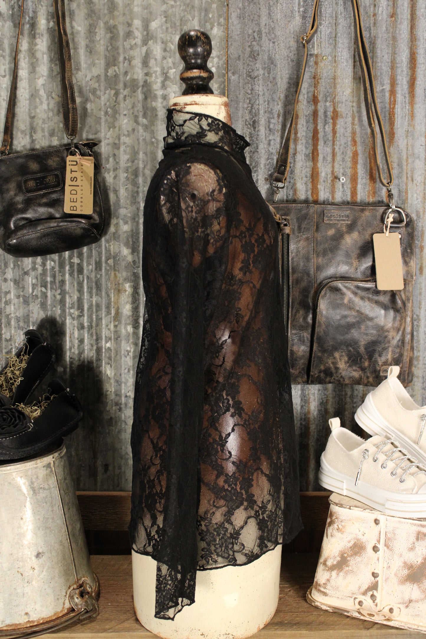 Desert Whisper Midnight Mesh Blouse