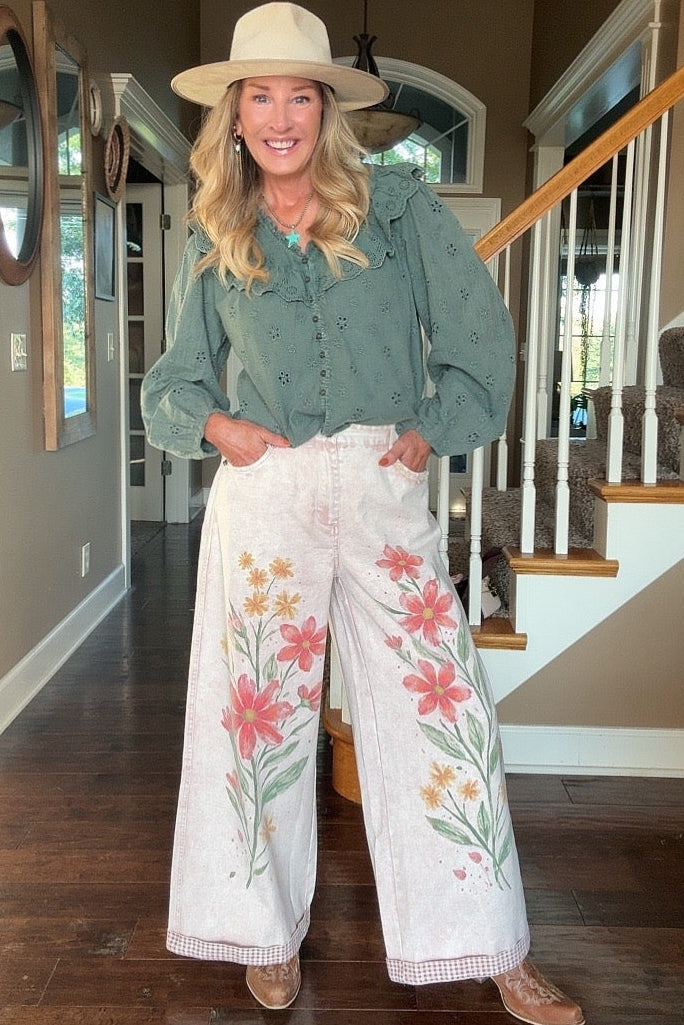 Painted Petal Pink Jeans