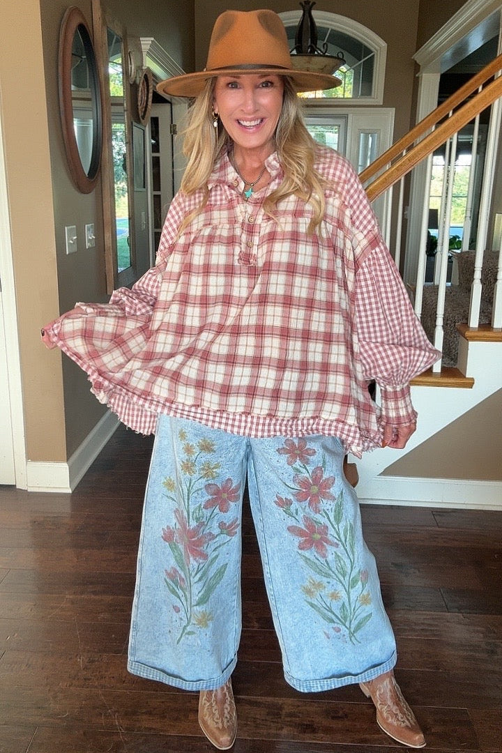 Prairie Plaid Blouse