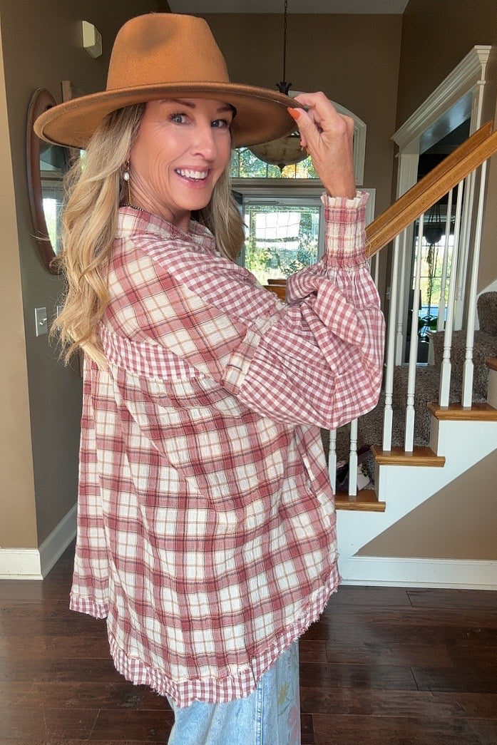 Prairie Plaid Blouse