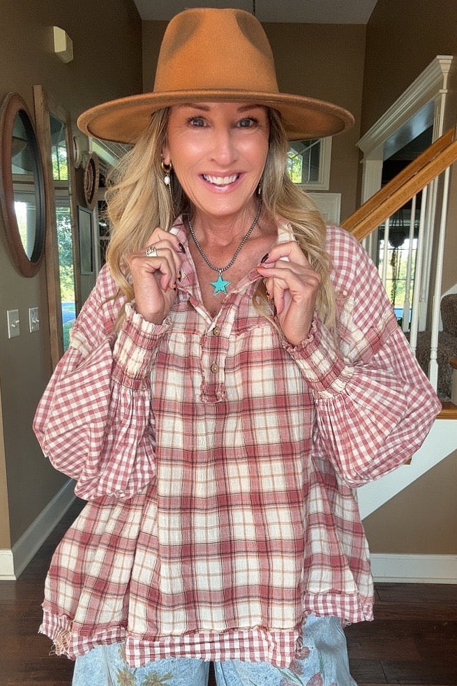 Prairie Plaid Blouse