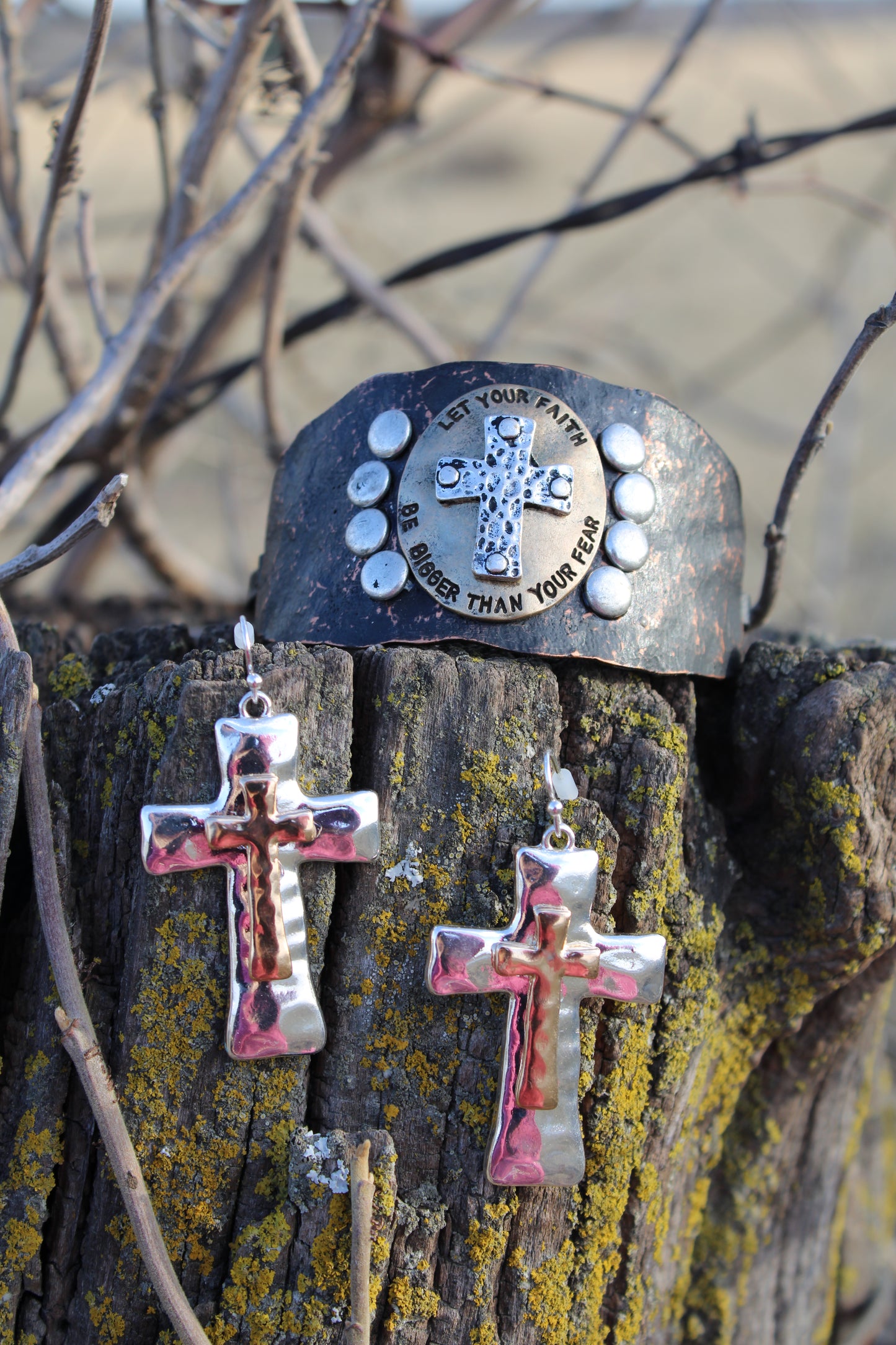 Let Your Faith Be Bigger Than Your Fear Cuff Bracelet