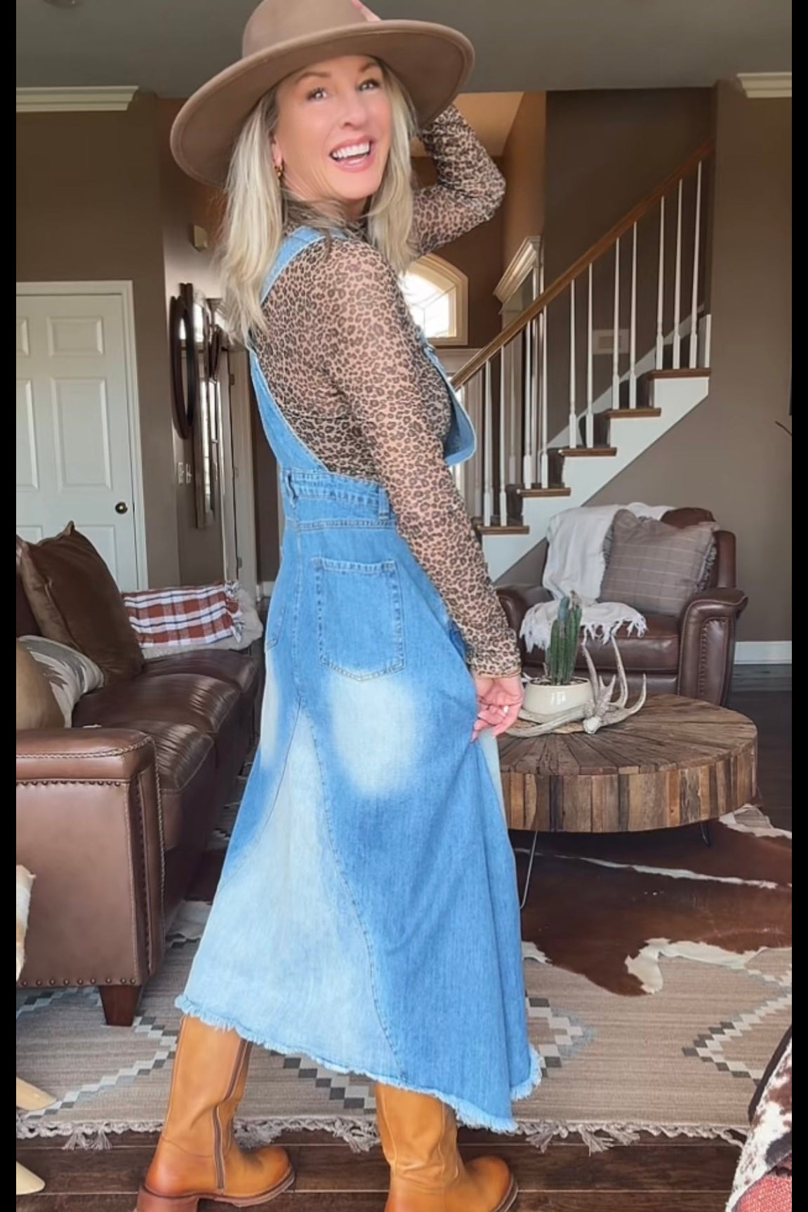 Cattle Drive Overall Dress