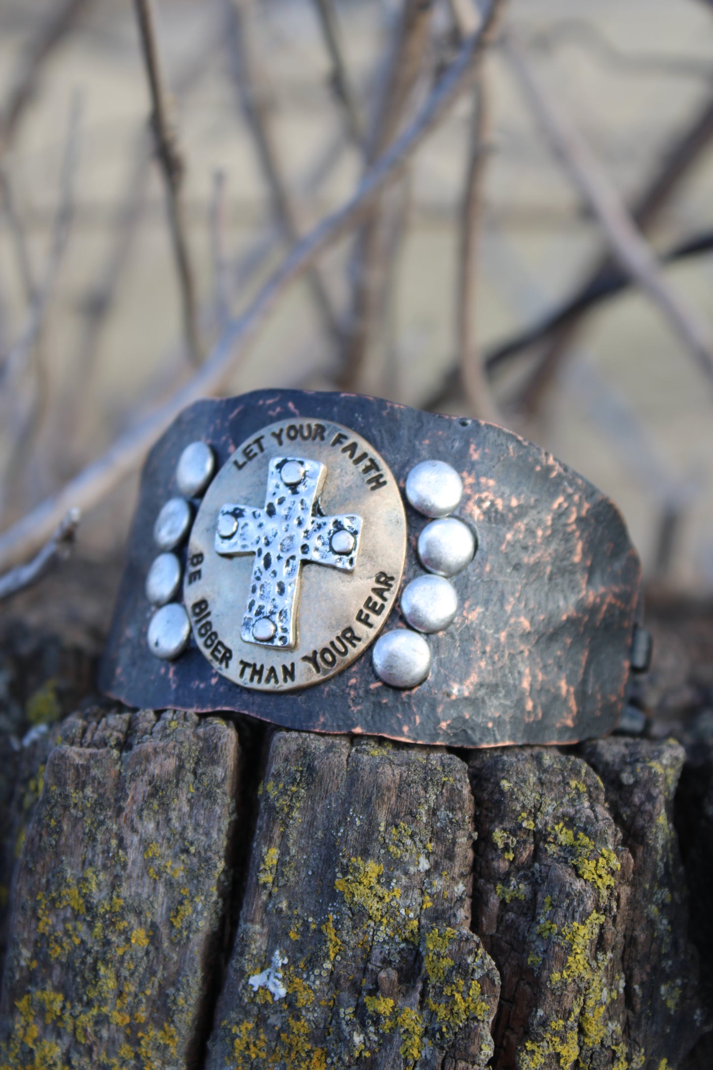Let Your Faith Be Bigger Than Your Fear Cuff Bracelet