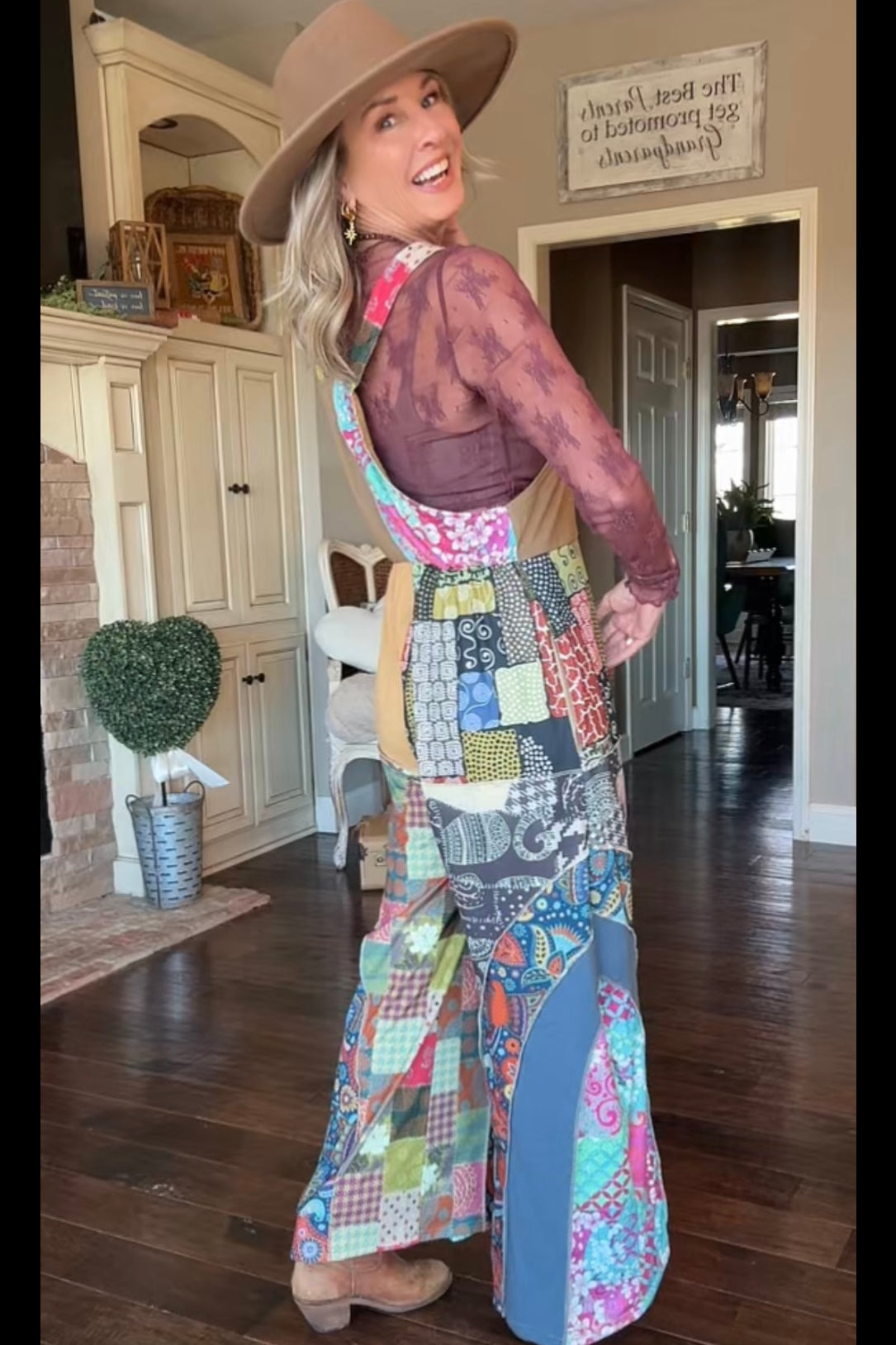 Boho Hippie Patchwork  Overalls