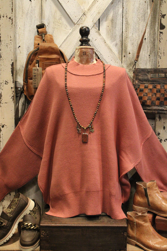 Pop Of Winter Rose Sweater