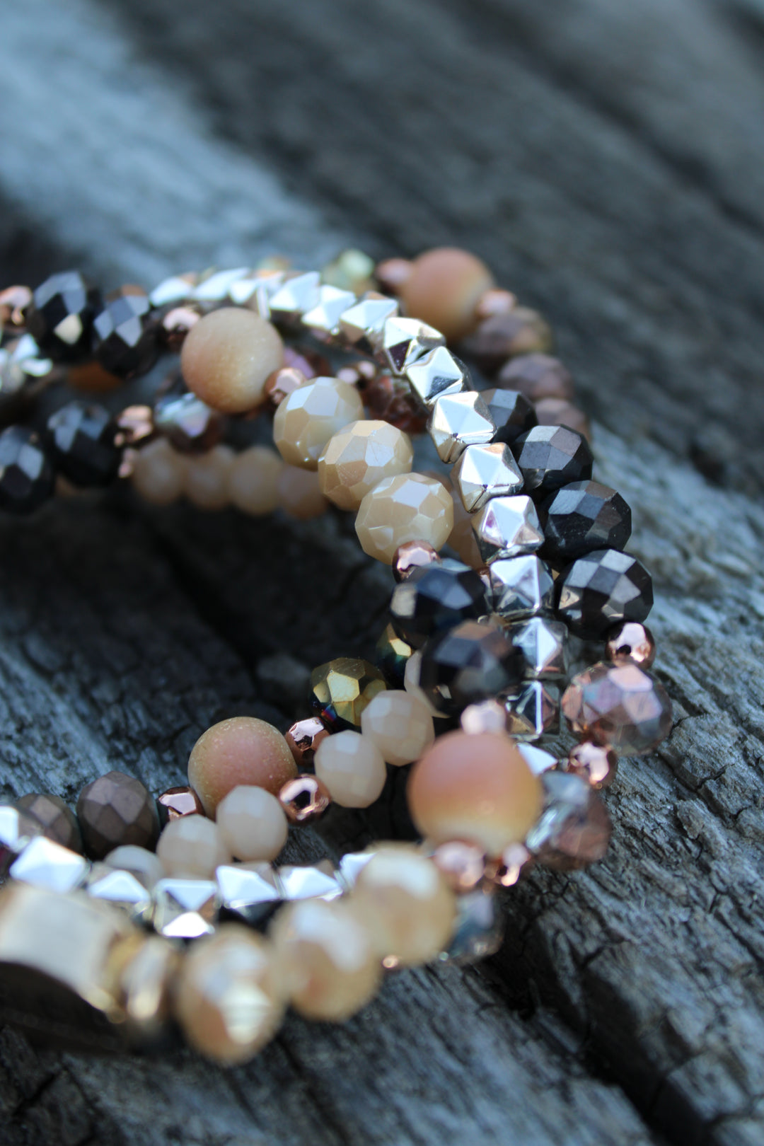 I Believe Crystal Bead Bracelet Set