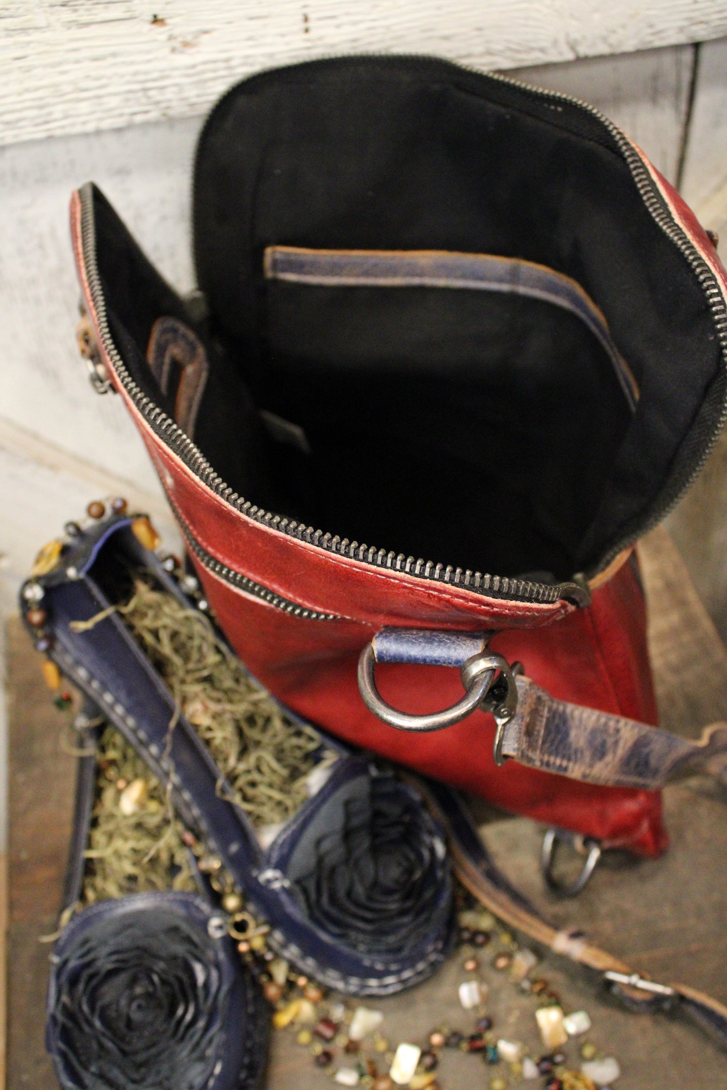 Bed|Stu Aiken Cherry Lacquer Rustic Slate Lux Handbag