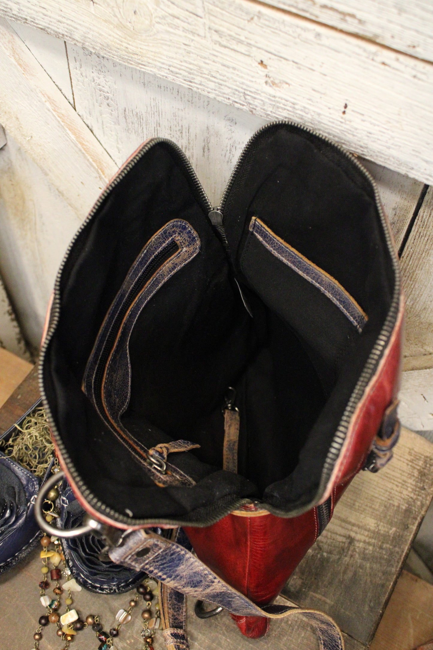 Bed|Stu Aiken Cherry Lacquer Rustic Slate Lux Handbag