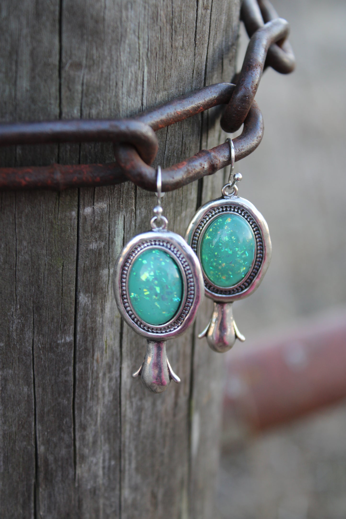Squash Blossom Glitter Earrings