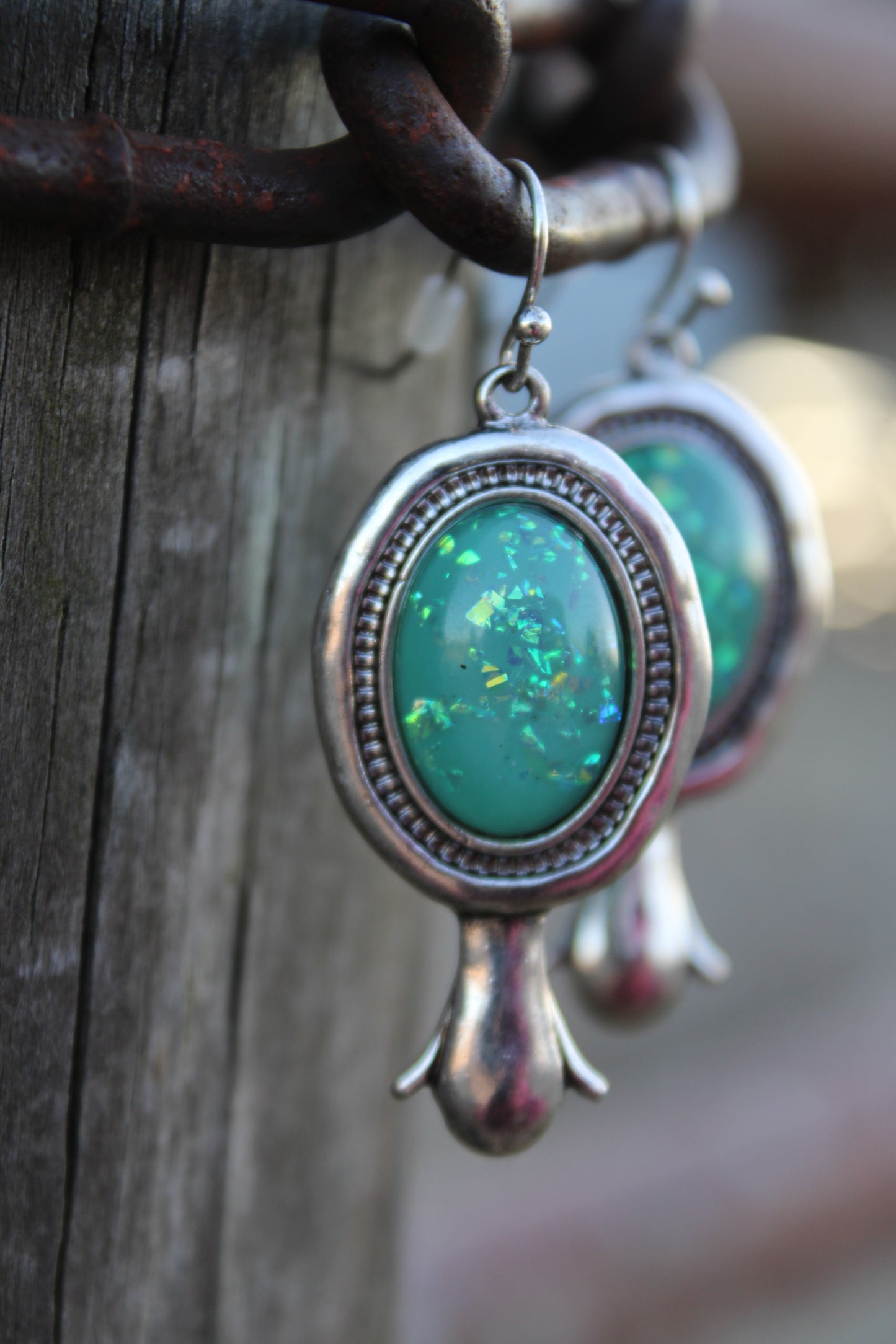 Squash Blossom Glitter Earrings