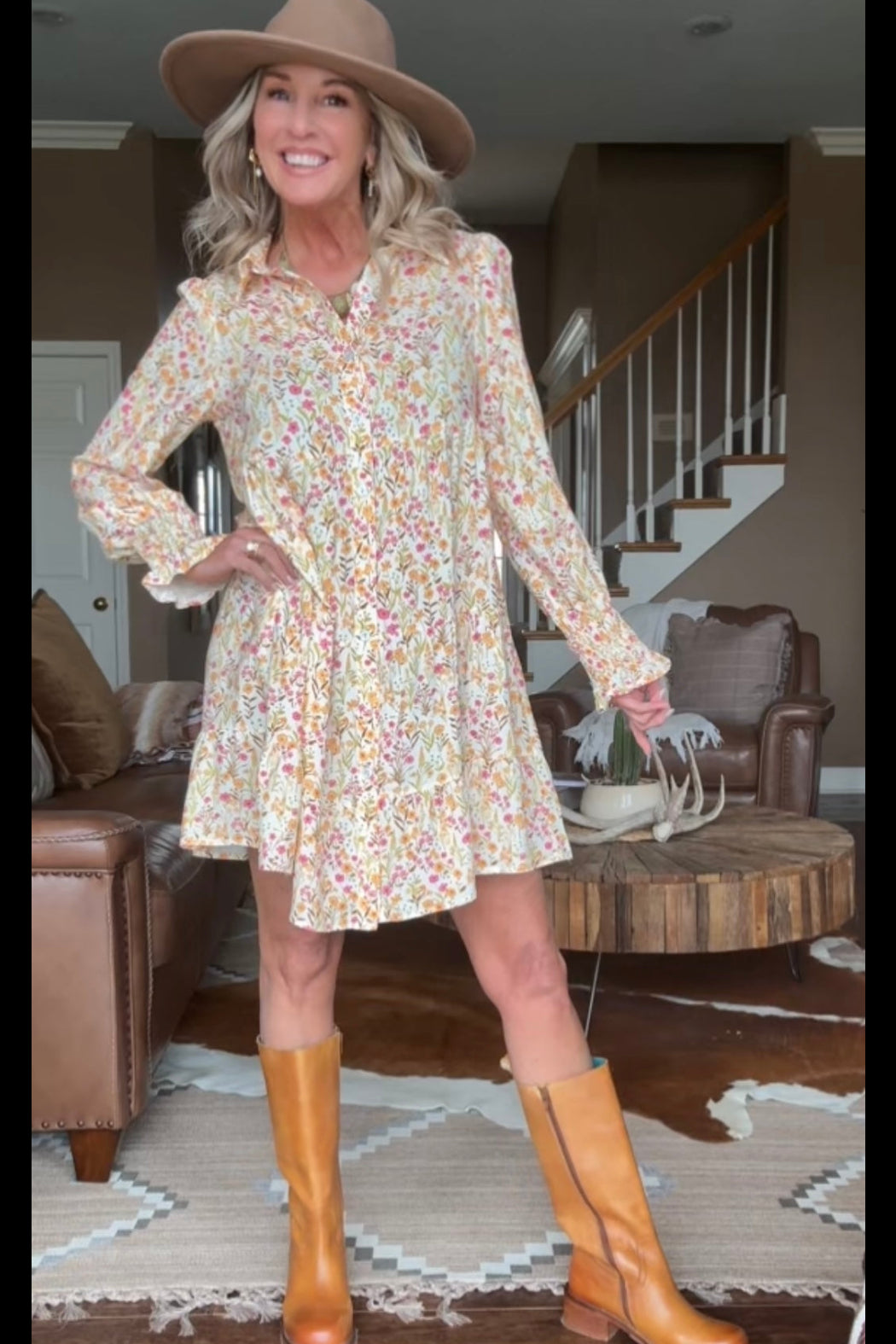 Honey Field Floral Dress