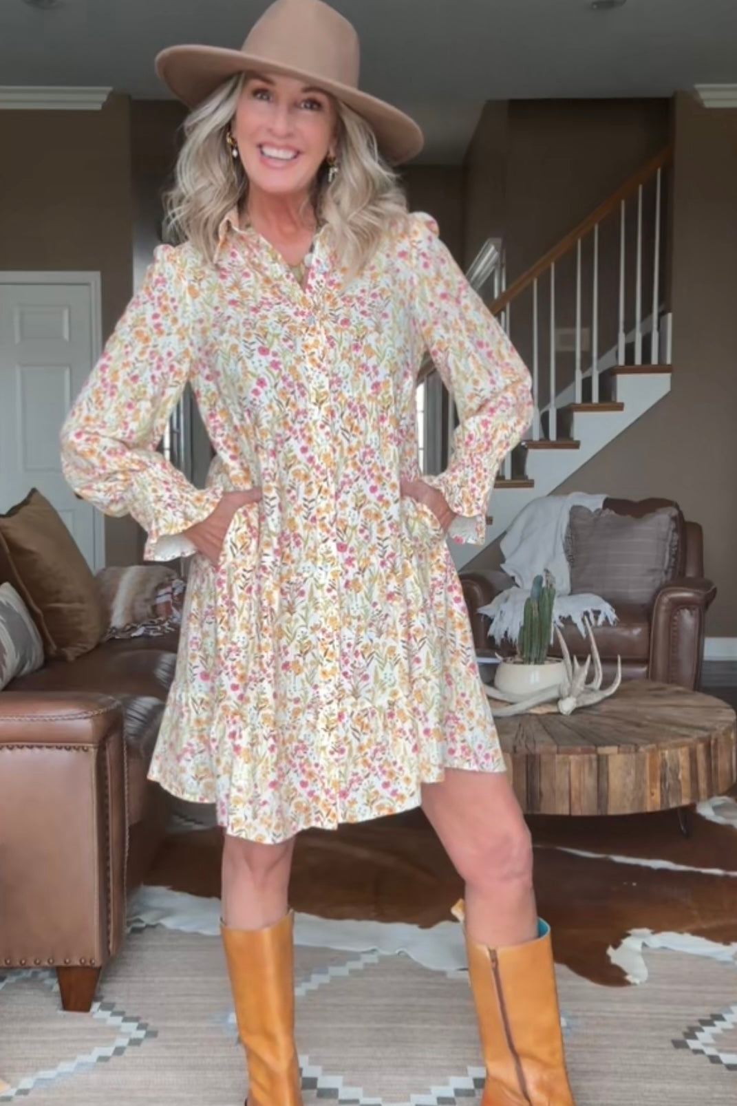 Honey Field Floral Dress