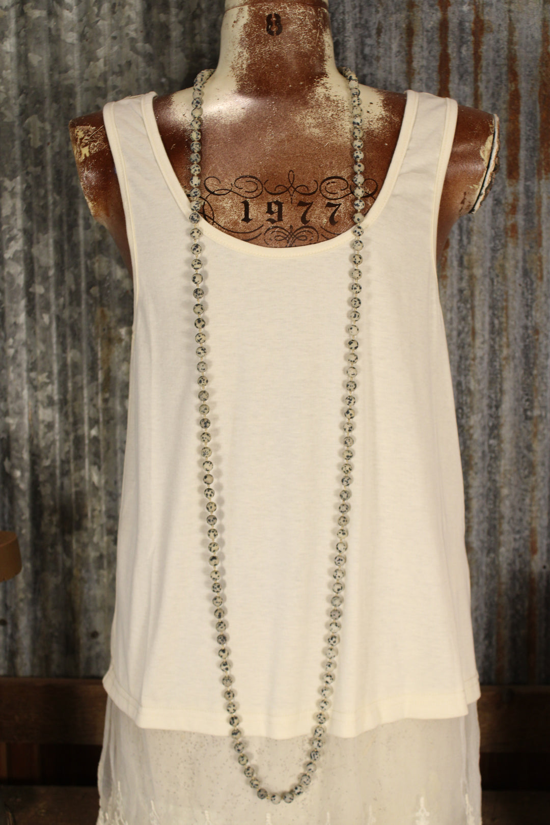 Natural Mosaic Dalmatian Necklace