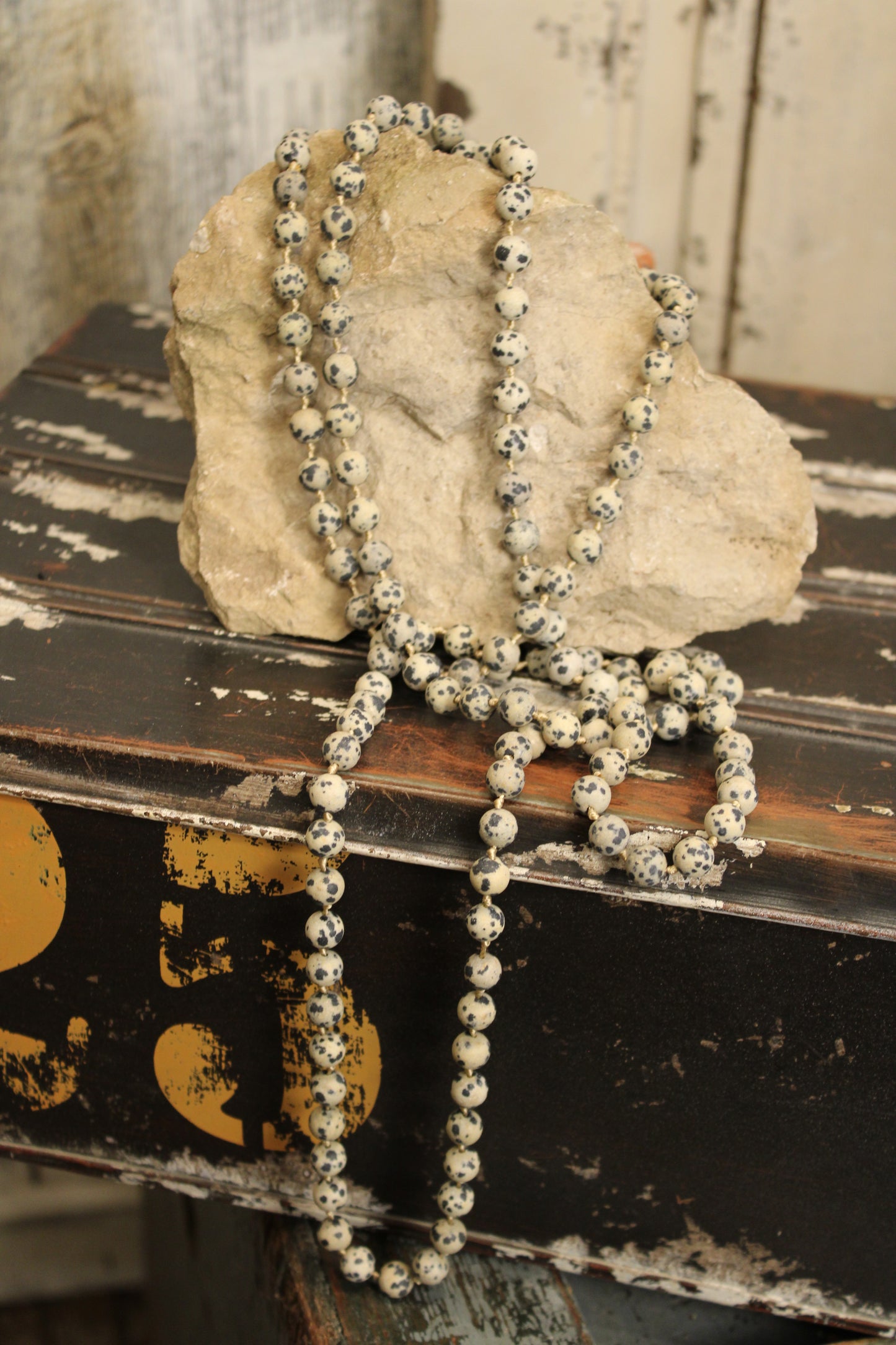 Natural Mosaic Dalmatian Necklace