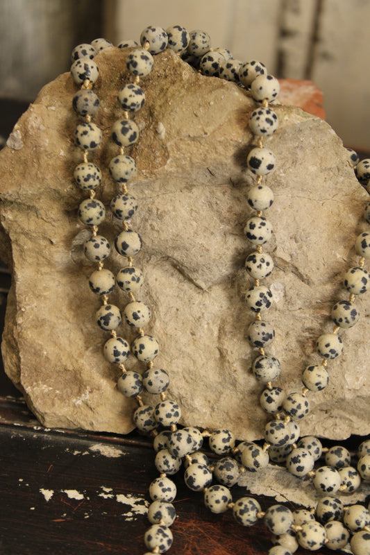 Natural Mosaic Dalmatian Necklace