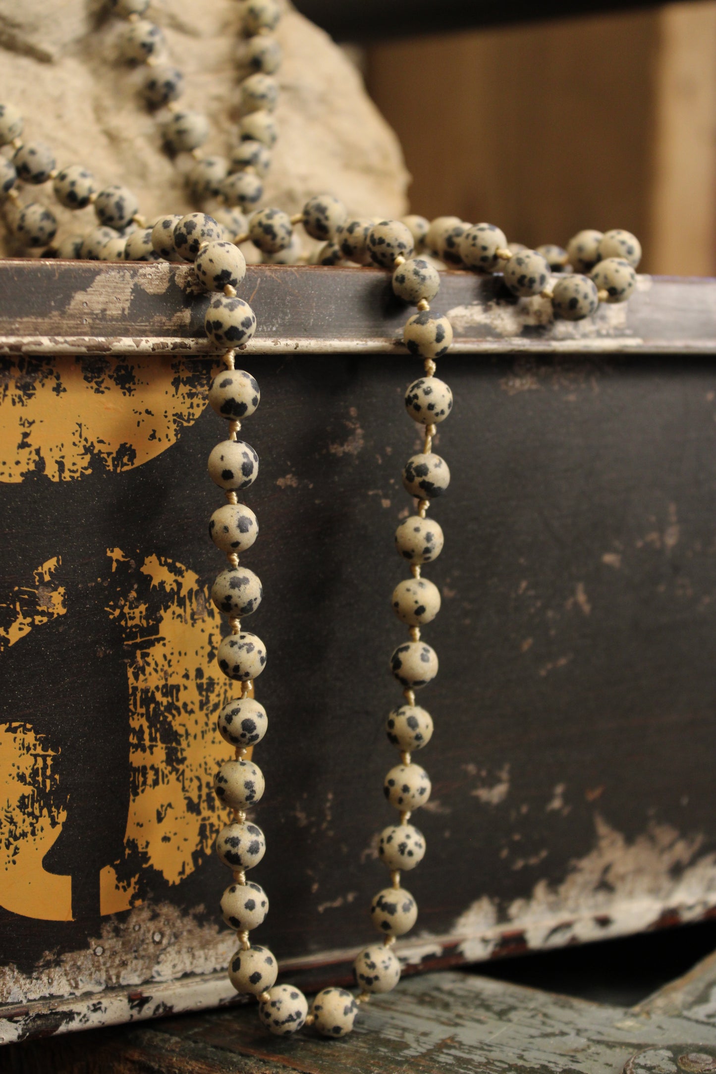 Natural Mosaic Dalmatian Necklace