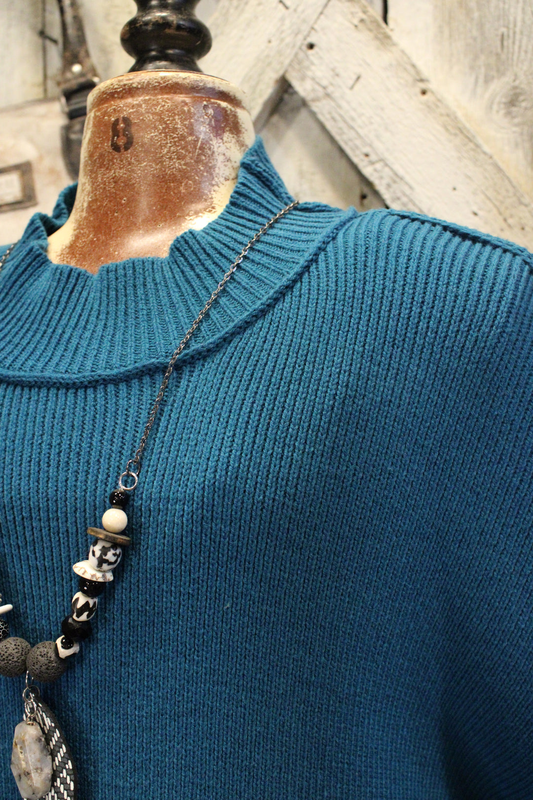 Pop Of Ocean Teal Sweater