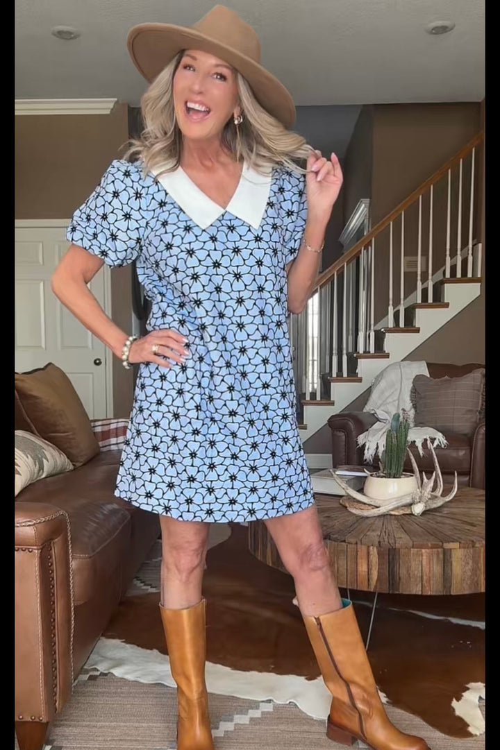 Shimmer And Stem Sky Blue Shimmer Dress