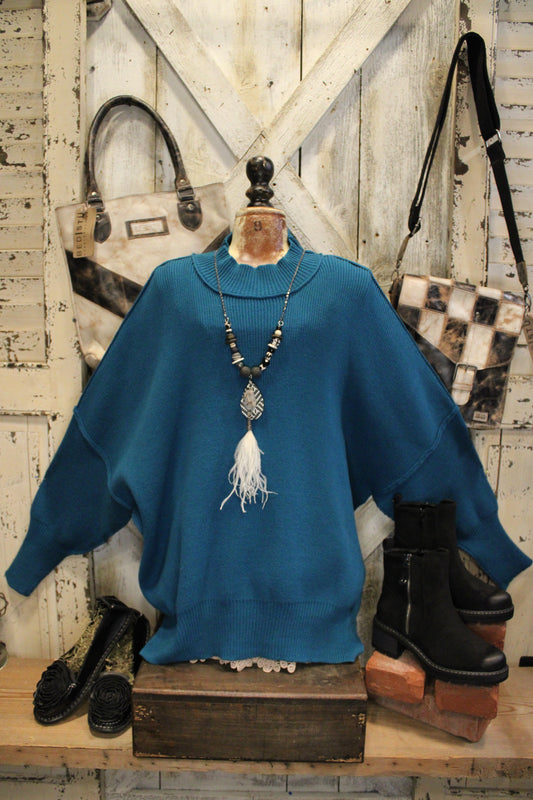 Pop Of Ocean Teal Sweater