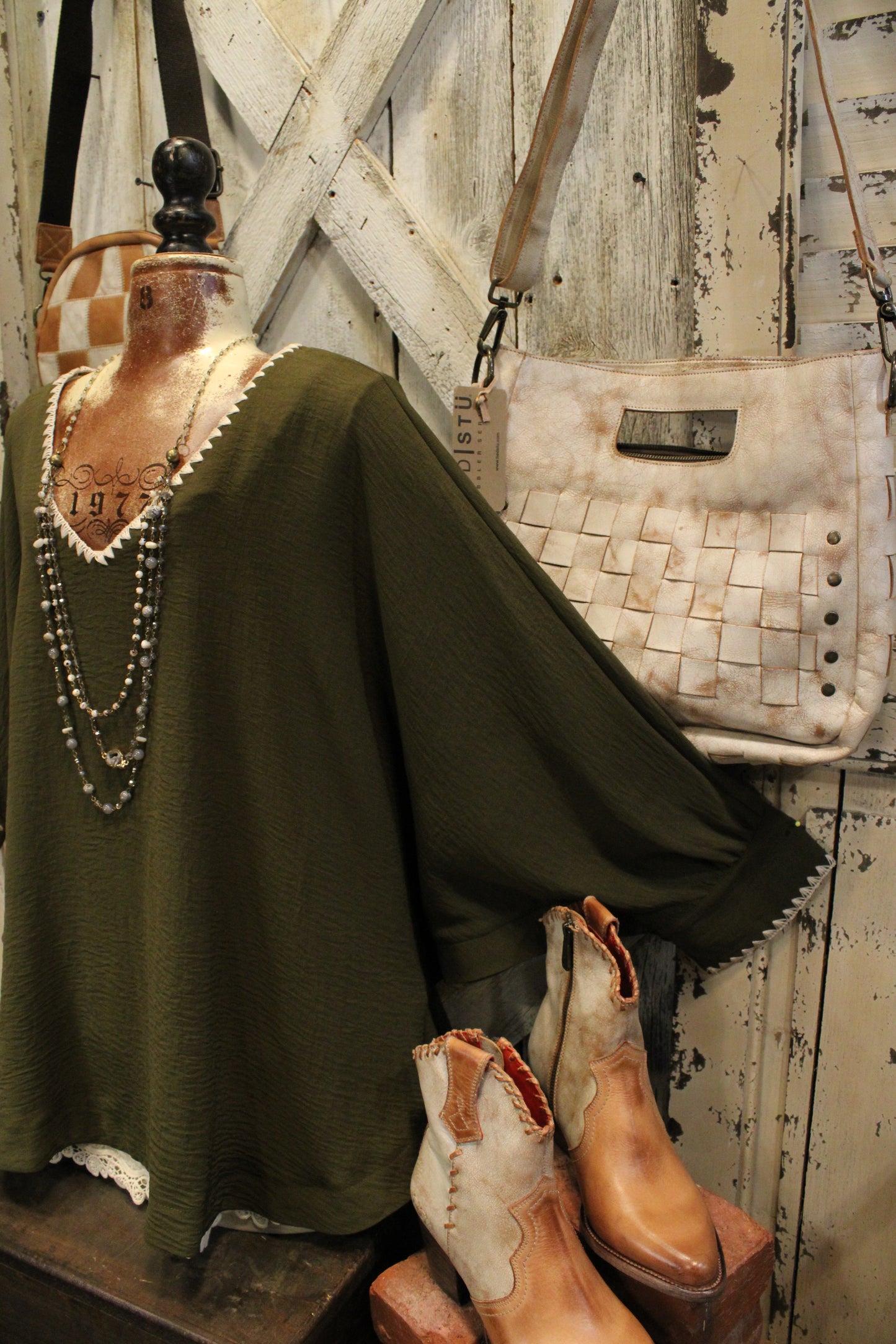 Unique In Olive Blouse