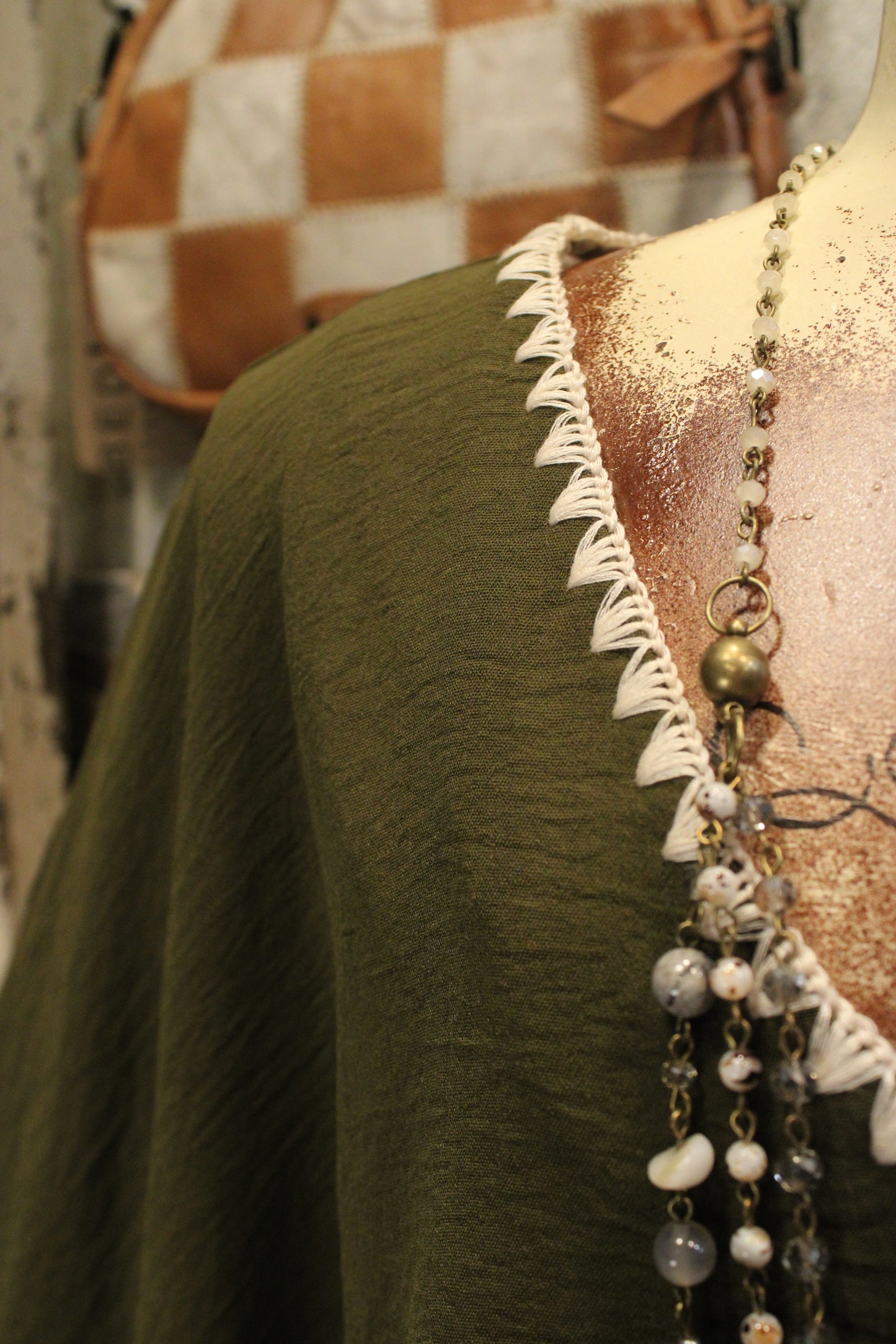 Unique In Olive Blouse