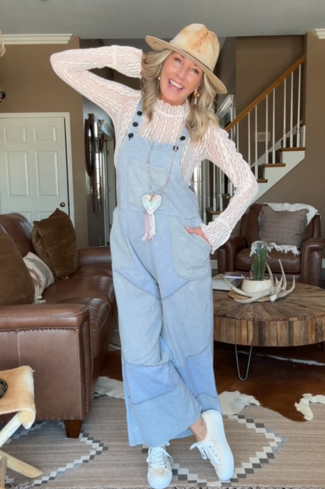 Cloud Nine Waffle Knit Overalls