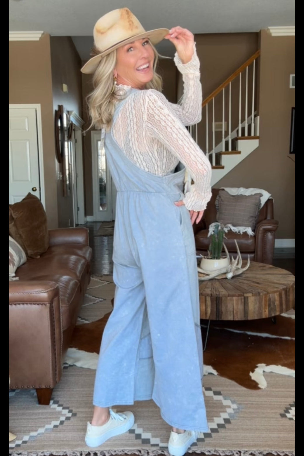 Cloud Nine Waffle Knit Overalls